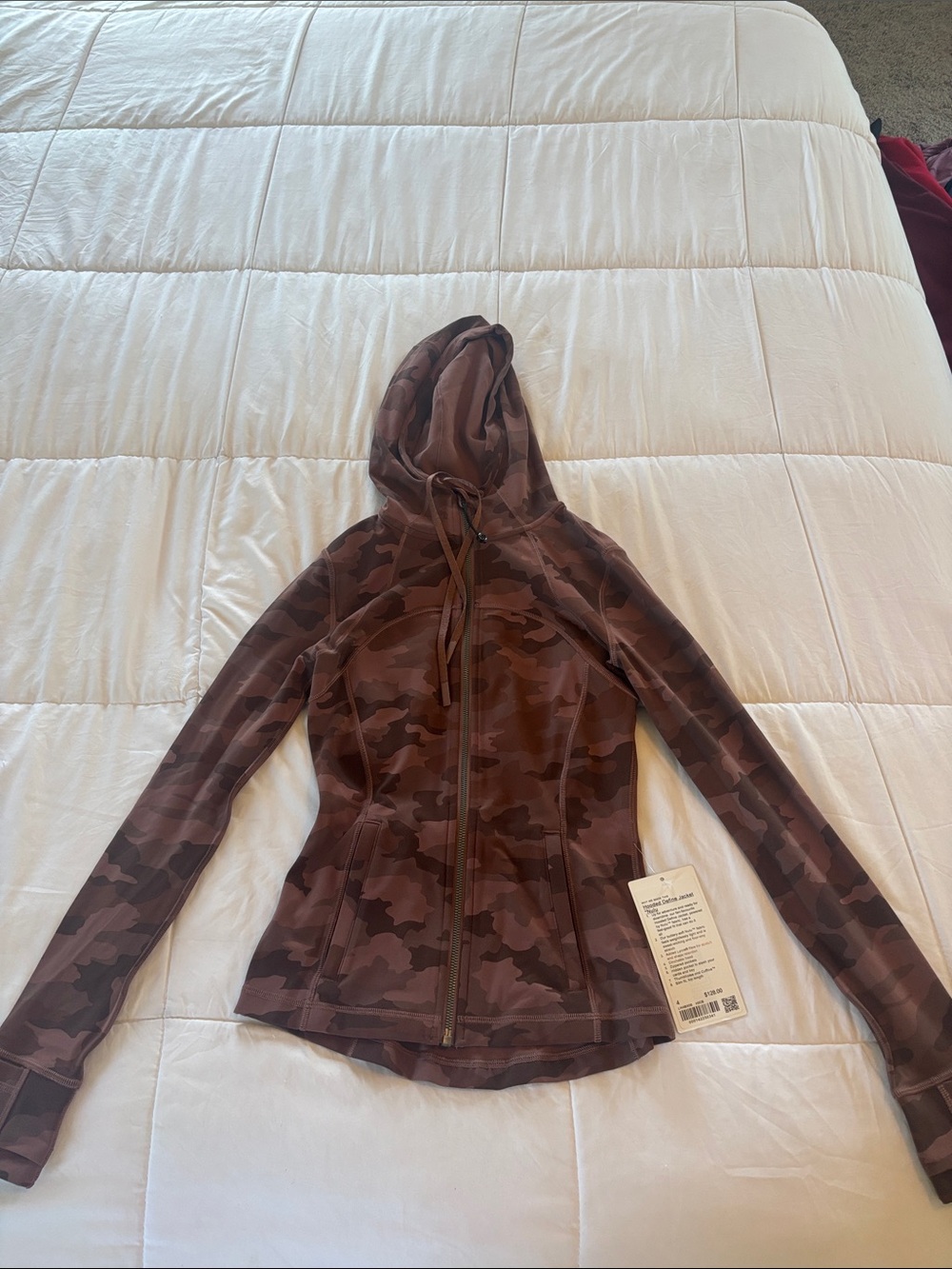 lululemon athletica Brown Camo Full-Zip Hooded Jacket